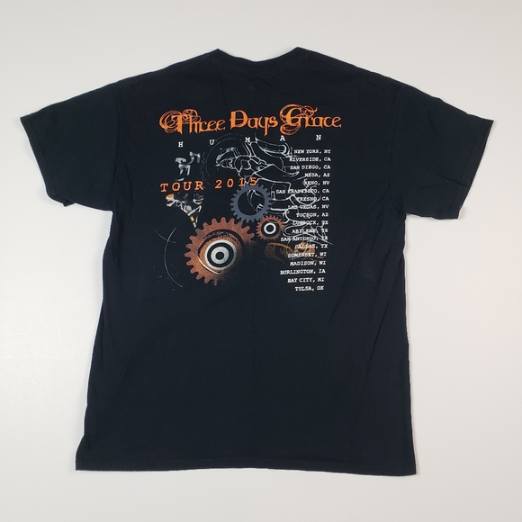 Three Days Grace 2015 Human Concert Tour T-Shirt Black Size Small (read) - Picture 2 of 3